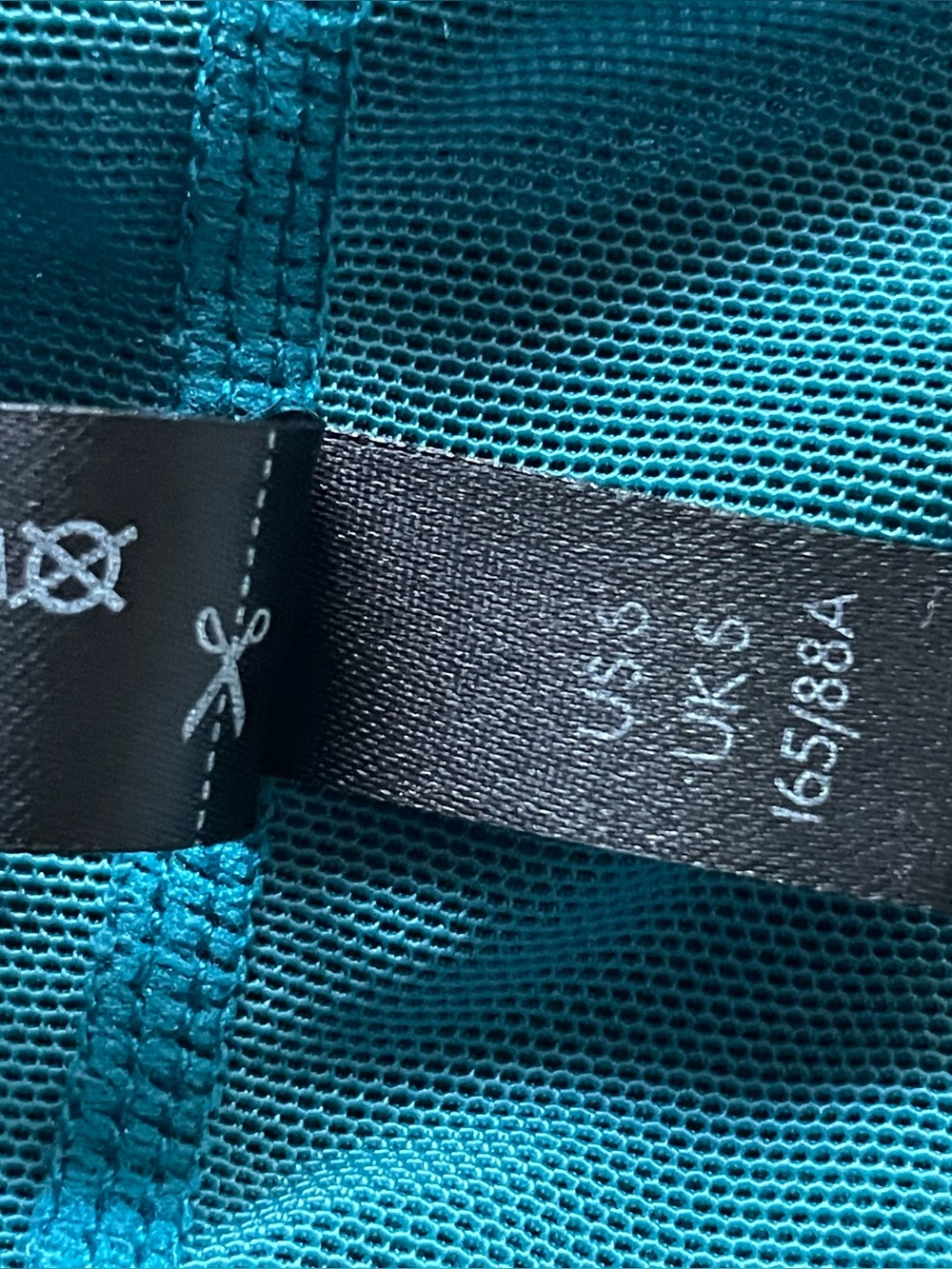 Free People FP Movement Ribbed Athletic Crop Tank Teal Shelf Bra Size Small - Picture 9 of 10